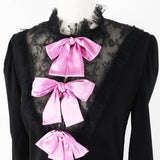 Gucci one piece 445253 Outer: 98% rayon, Outer: 2% polyurethane, Part: 100% nylon, Part: 70% rayon, Part: 30% nylon Black pink Women S
