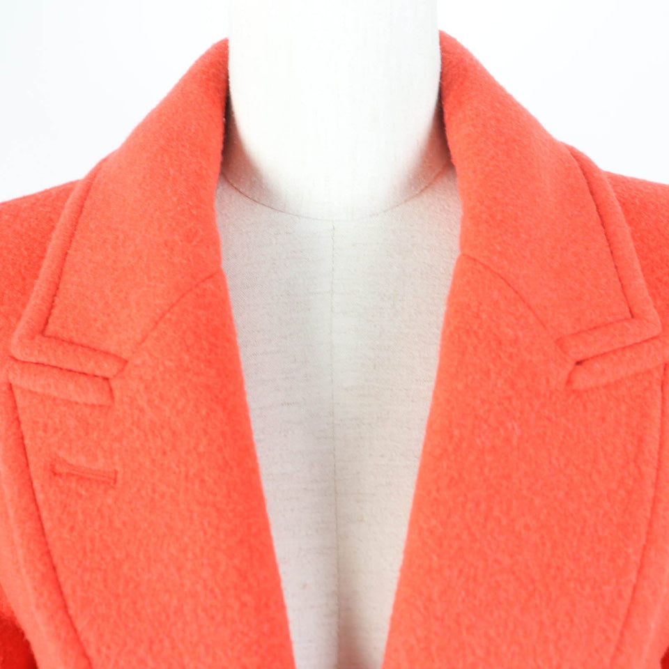 Burberry coat Main: 80% virgin wool, Main: 20% nylon, Lining: 100% cotton, Sleeve lining: 100% viscose (rayon) Orange Women 36