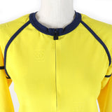 Chanel Vintage Sports Line Jacket Yellow Navy 36