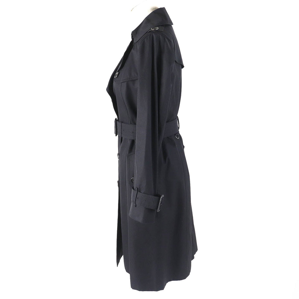Burberry trench coat Outer: 100% cotton, Lining: cotton, Sleeve lining: cupra, Leather part: cowhide, Liner: 100% wool black Women 36