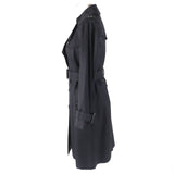 Burberry trench coat Outer: 100% cotton, Lining: cotton, Sleeve lining: cupra, Leather part: cowhide, Liner: 100% wool black Women 36