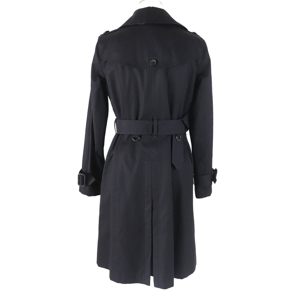 Burberry trench coat Outer: 100% cotton, Lining: cotton, Sleeve lining: cupra, Leather part: cowhide, Liner: 100% wool black Women 36