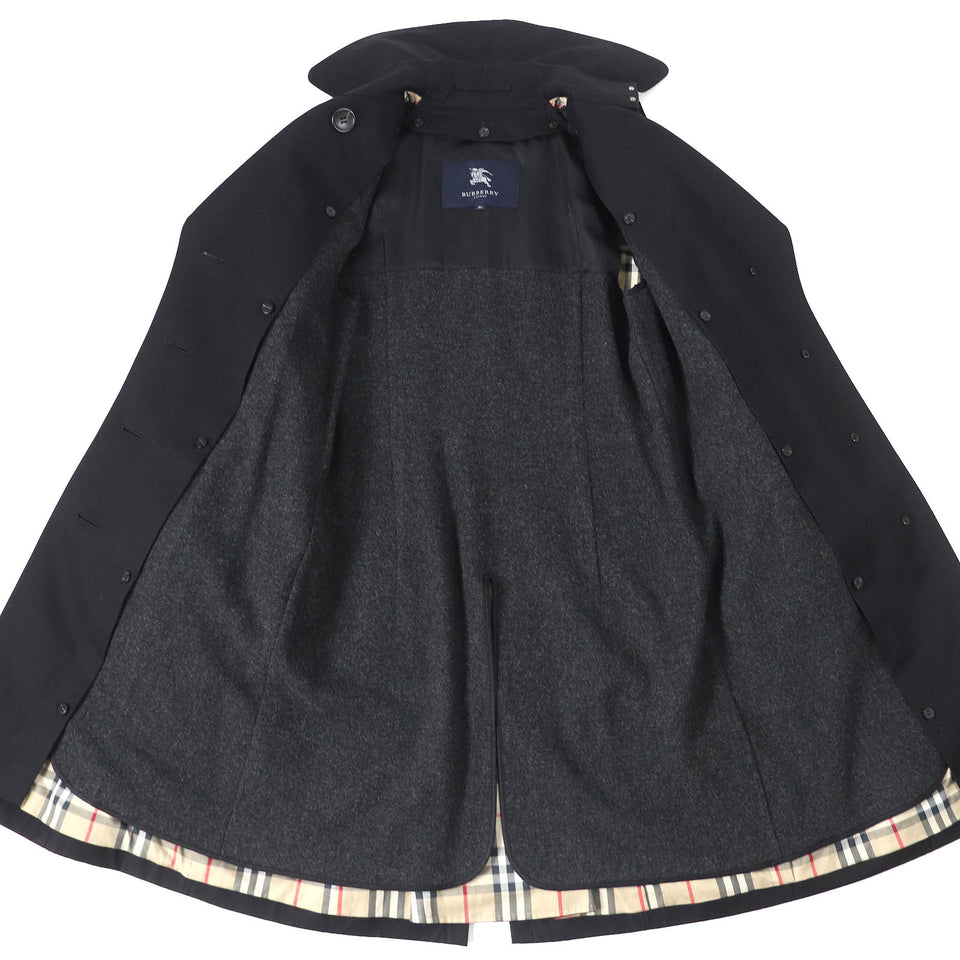 Burberry trench coat Outer: 100% cotton, Lining: cotton, Sleeve lining: cupra, Leather part: cowhide, Liner: 100% wool black Women 36
