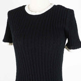 Chanel Cotton Bicolor Short Sleeve Dress