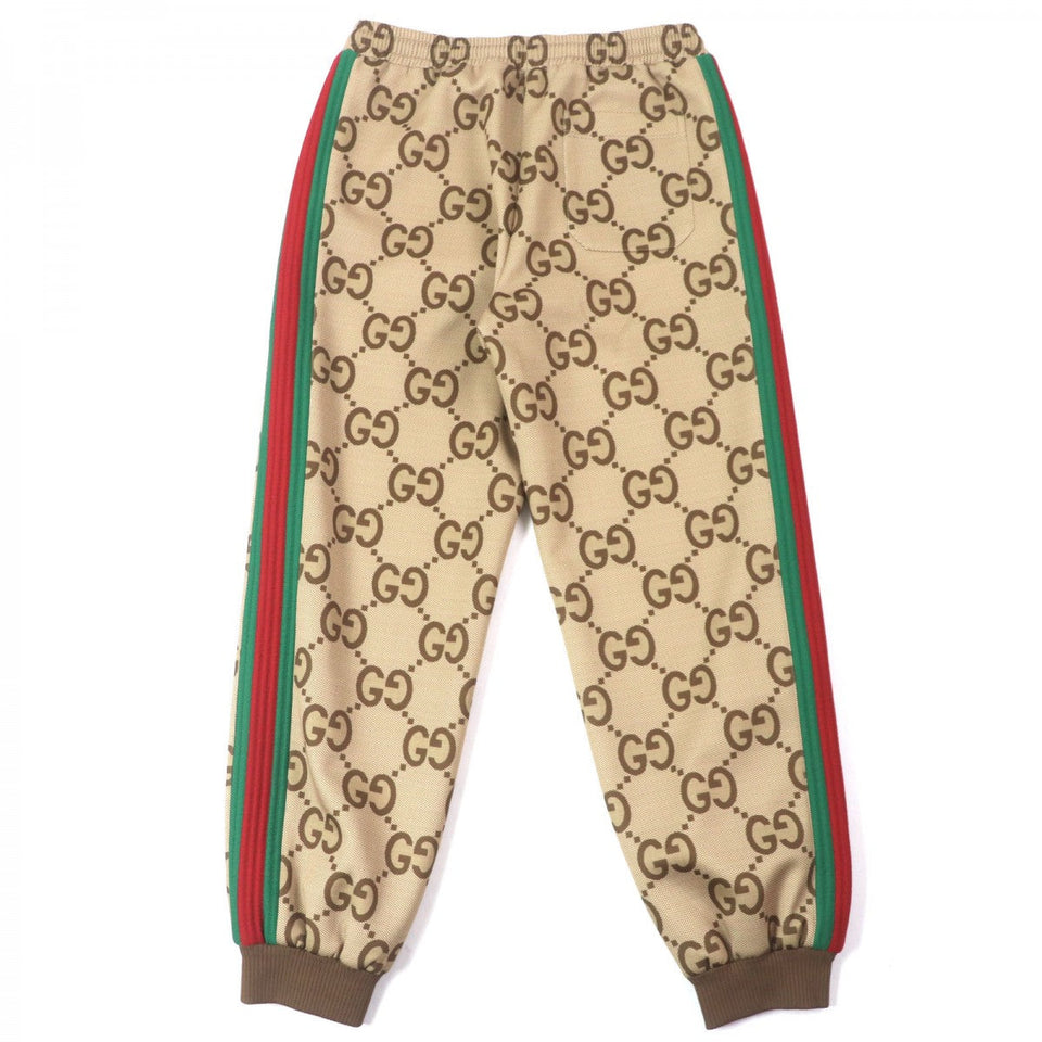 Gucci Pants 715192 Main: 85% polyester, Main: 15% polyurethane, Part: 100% polyester, Part: 91% polyester, Part: 6% nylon Brown type Jumbo GG Jogging Pant mens L