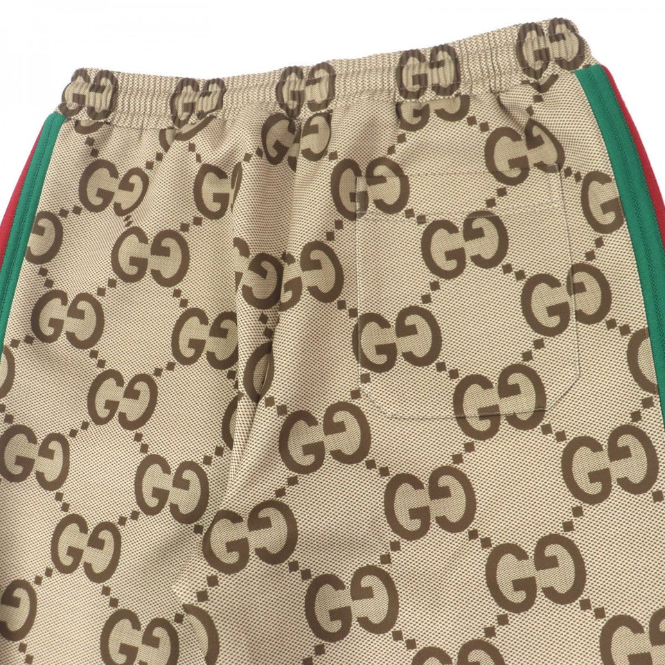 Gucci Pants 715192 Main: 85% polyester, Main: 15% polyurethane, Part: 100% polyester, Part: 91% polyester, Part: 6% nylon Brown type Jumbo GG Jogging Pant mens L