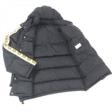 Gucci down coat 598725 Main: 100% nylon, Part: 100% wool, Filling: 80% down, Filling: 20% feather, Part: 80% nylon black mens 50