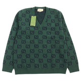 Gucci knit 678942 Main: 100% wool, part: 94% wool, part: 5% nylon, part: 1% polyurethane Green type All-over pattern mens M