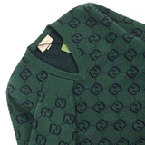 Gucci knit 678942 Main: 100% wool, part: 94% wool, part: 5% nylon, part: 1% polyurethane Green type All-over pattern mens M