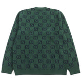 Gucci knit 678942 Main: 100% wool, part: 94% wool, part: 5% nylon, part: 1% polyurethane Green type All-over pattern mens M