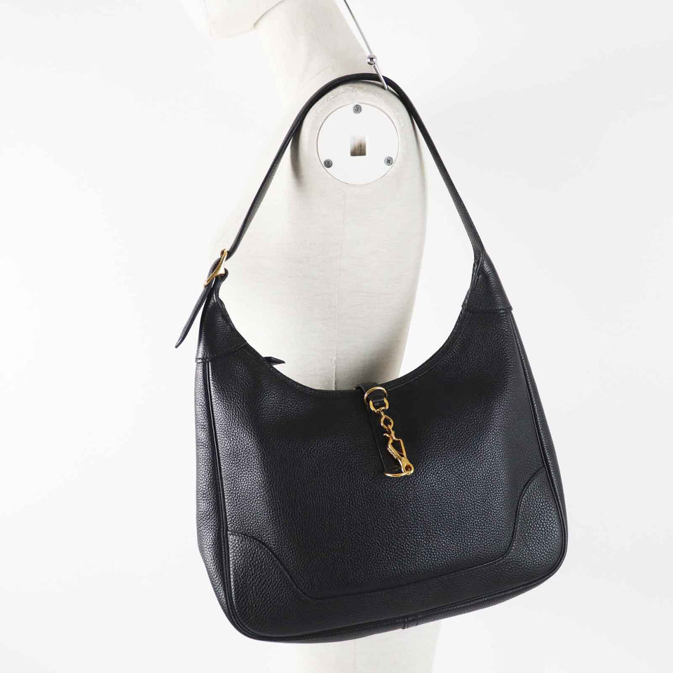 Hermes Shoulder Bag Main: Togo black Trim 31 Women