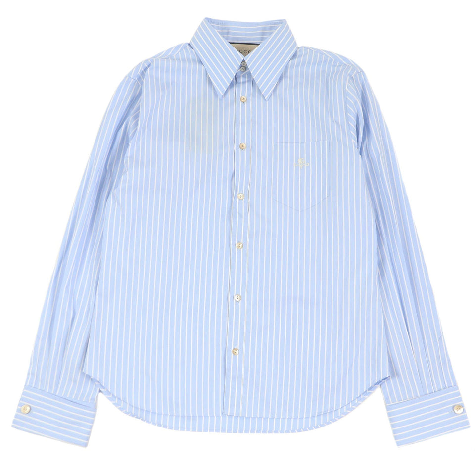 Gucci Long sleeve shirt 680788 Main: 100% cotton, Part: 100% polyester blue mens 41