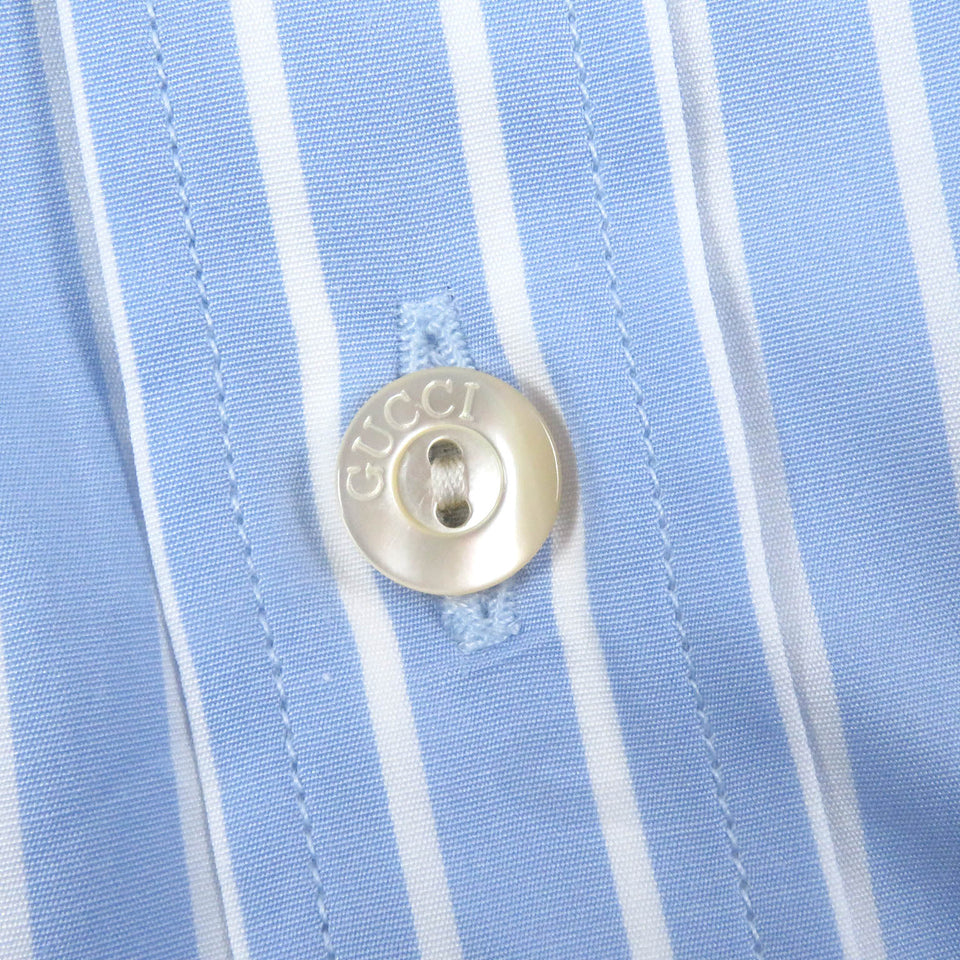 Gucci Long sleeve shirt 680788 Main: 100% cotton, Part: 100% polyester blue mens 41