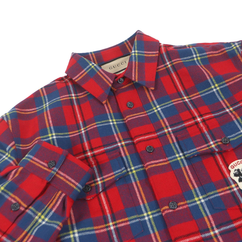Gucci Long sleeve shirt 720960 Outer material: 90% wool, Outer material: 10% nylon, Part: 100% polyester Red mens 48