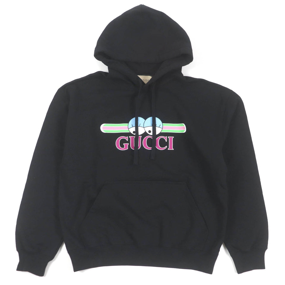 Gucci Hoodie 782788 Main: 100% cotton, part: 97% cotton, part: 3% polyurethane black mens S