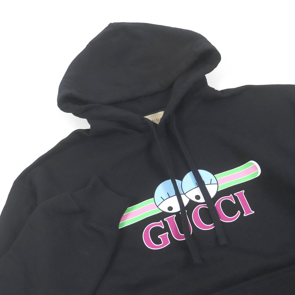 Gucci Hoodie 782788 Main: 100% cotton, part: 97% cotton, part: 3% polyurethane black mens S