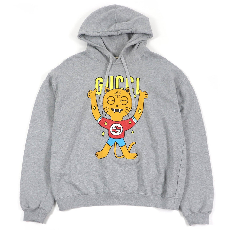 Gucci Hoodie 700120 Main: 100% cotton, part: 97% cotton, part: 3% polyurethane gray mens L
