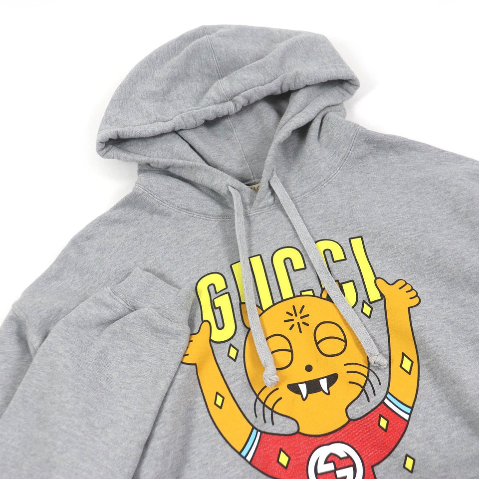 Gucci Hoodie 700120 Main: 100% cotton, part: 97% cotton, part: 3% polyurethane gray mens L
