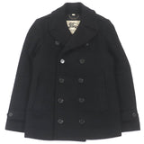 Burberry LONDON pea coat Outer: 80% wool, Outer: 20% cashmere, Lining: 55% acetate, Lining: 45% rayon black mens 44