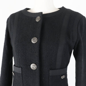 Chanel Cotton Silk Tweed Setup Black 36