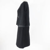Chanel Cotton Silk Tweed Setup Black 36