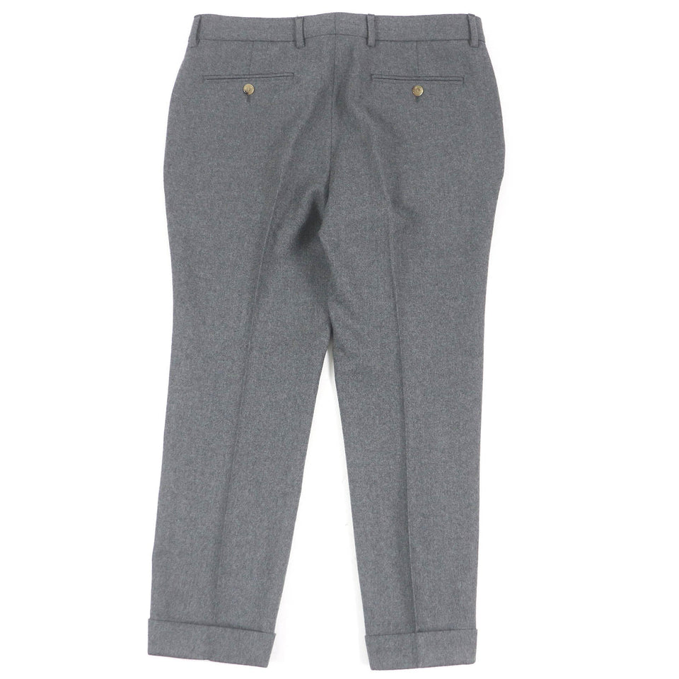 Gucci slacks 698813 Outer material: 100% wool, leather part: cowhide gray mens 50