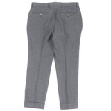 Gucci slacks 698813 Outer material: 100% wool, leather part: cowhide gray mens 50