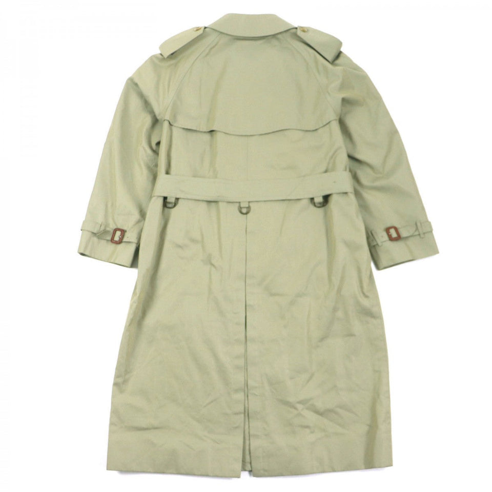 Burberry trench coat cotton khaki Belted spring coat Nova check pattern on the back 94-175