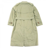 Burberry trench coat cotton khaki Belted spring coat Nova check pattern on the back 94-175