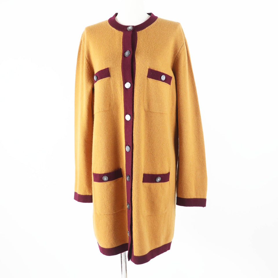 Chanel Cashmere COCO Button Bicolor Knit igan