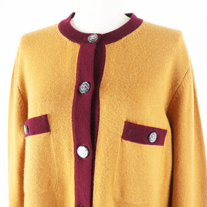 Chanel Cashmere COCO Button Bicolor Knit igan