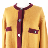 Chanel Cashmere COCO Button Bicolor Knit igan