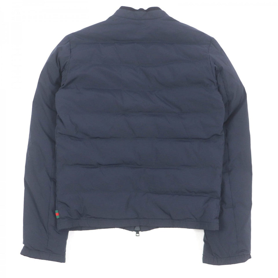 Gucci Down jacket 322555 Main: 92% nylon, Main: 8% polyurethane, Part: 98% wool, Part: 2% polyurethane, Filling: 100% down Navy mens 44