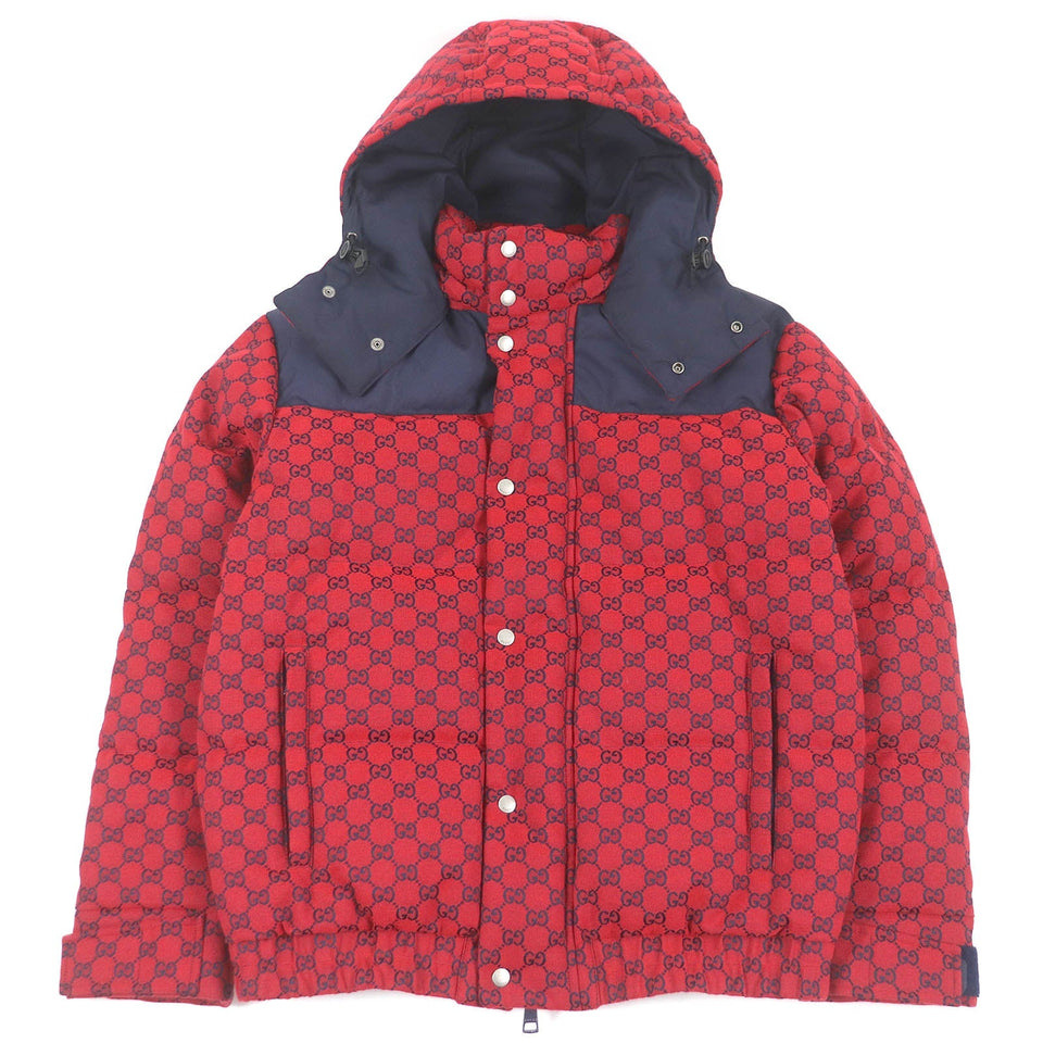 Gucci Down jacket 762559 Outer: 70% cotton, Outer: 30% polyester, Lining: 100% nylon, Part: 100% cotton, Part: 100% polyester Red mens 44