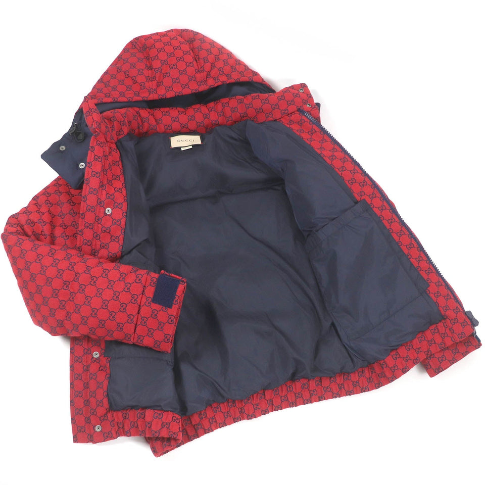 Gucci Down jacket 762559 Outer: 70% cotton, Outer: 30% polyester, Lining: 100% nylon, Part: 100% cotton, Part: 100% polyester Red mens 44