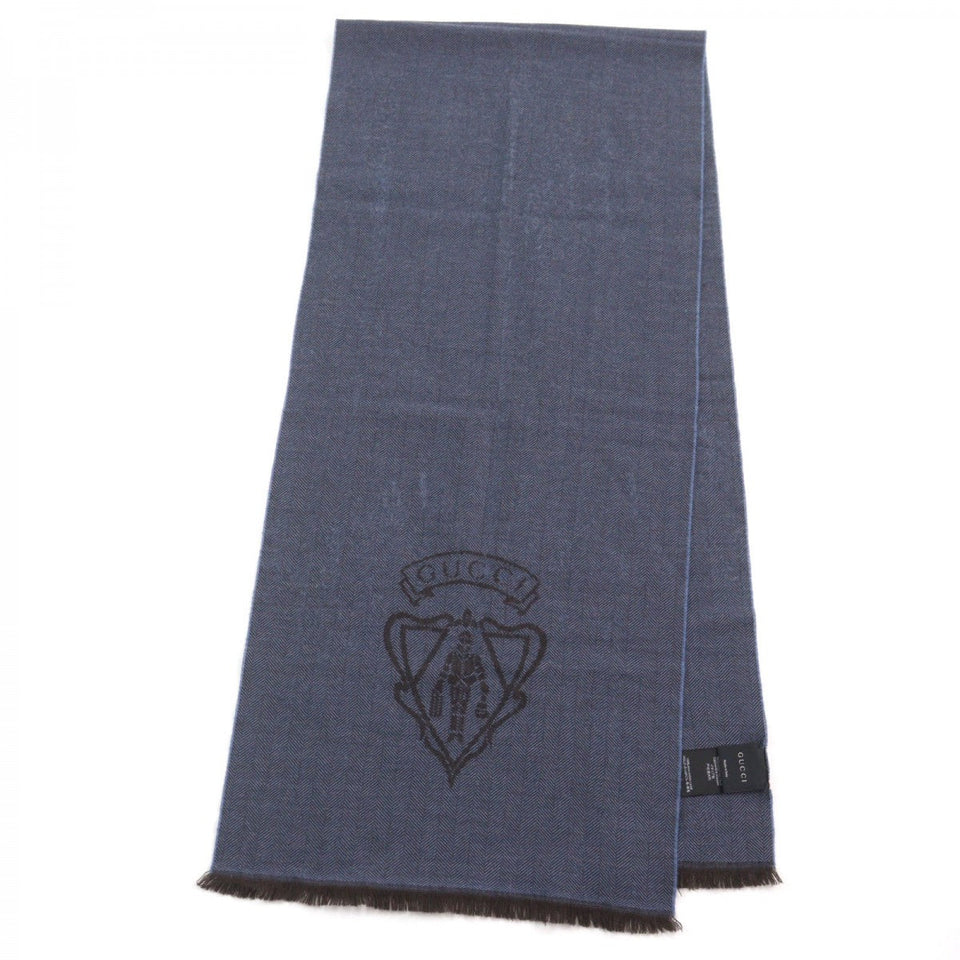 Gucci Scarf 344993 Main: 100% wool Blue type Herringbone Pattern mens