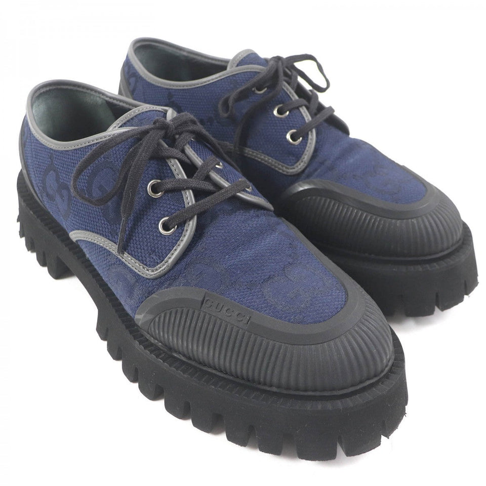 Gucci Leather shoes 699552 Main: Canvas, Main: Leather, Main: Rubber Navy mens 7