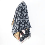 Burberry poncho 8050888 Main: 89% wool, Main: 11% cashmere, Part: Lamb leather Black Grey Women
