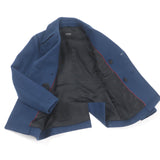 Burberry BLACK LABEL pea coat Outer: 90% wool, Outer: 10% nylon, Lining: cupra, Lining: polyester blue mens S