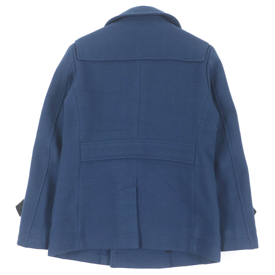 Burberry BLACK LABEL pea coat Outer: 90% wool, Outer: 10% nylon, Lining: cupra, Lining: polyester blue mens S