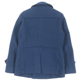 Burberry BLACK LABEL pea coat Outer: 90% wool, Outer: 10% nylon, Lining: cupra, Lining: polyester blue mens S