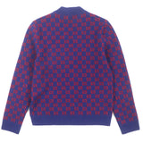 Gucci cardigan 597724 Main: 95% wool, Main: 5% cashmere, Part: 100% wool Blue red mens M