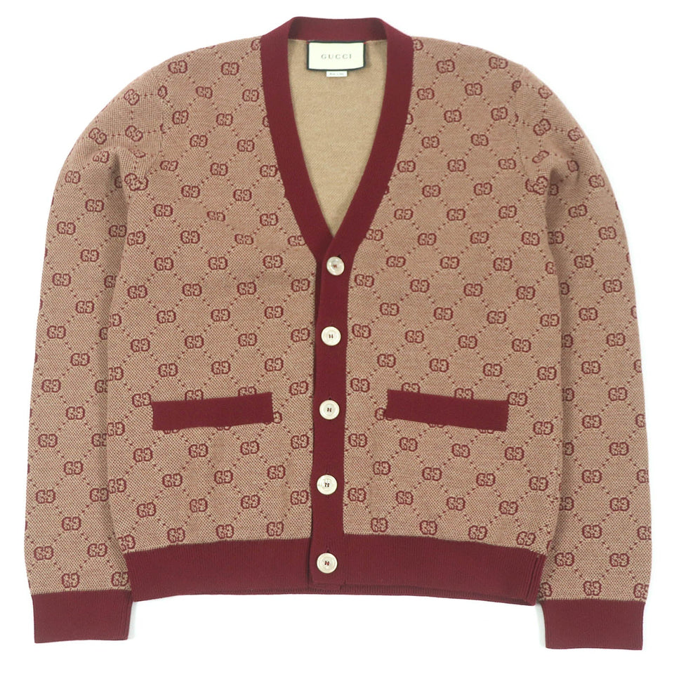 Gucci sweater 572631 Main: 78% wool, Main: 22% cotton, Part: 94% cotton, Part: 5% nylon, Part: 1% polyurethane Bordeaux mens S