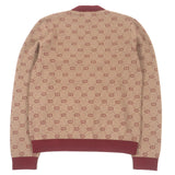 Gucci sweater 572631 Main: 78% wool, Main: 22% cotton, Part: 94% cotton, Part: 5% nylon, Part: 1% polyurethane Bordeaux mens S