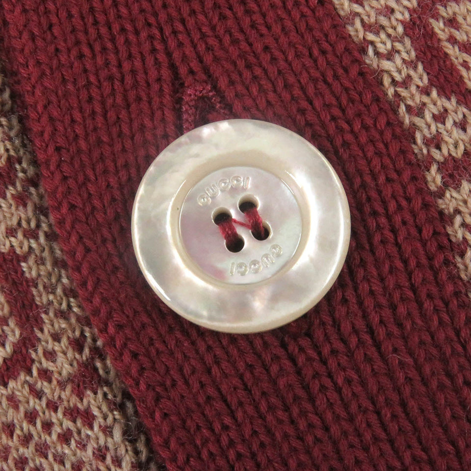 Gucci sweater 572631 Main: 78% wool, Main: 22% cotton, Part: 94% cotton, Part: 5% nylon, Part: 1% polyurethane Bordeaux mens S