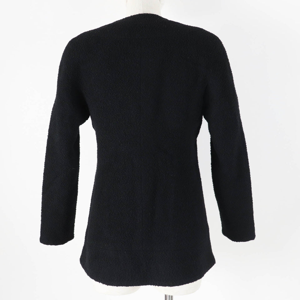 Chanel Wool Silk Tweed Jacket Black 34