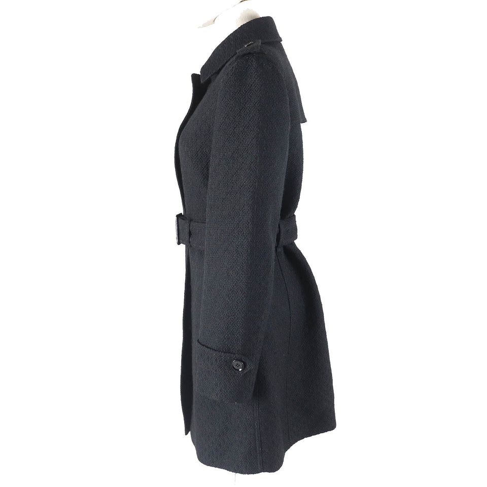 Burberry LONDON coat Outer material: 61% wool, Outer material: 26% polyester, Outer material: 9% acrylic, Outer material: 4% nylon, Part: 100% polyester black Women 38