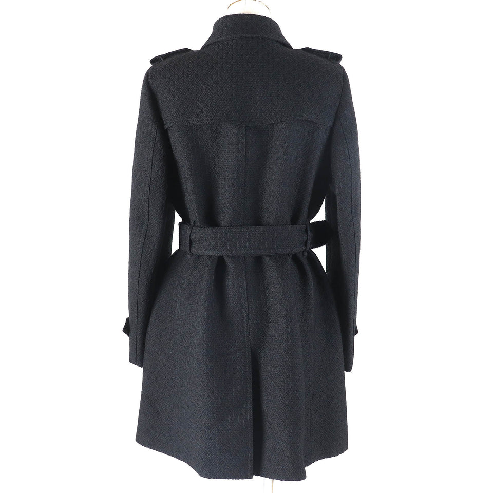 Burberry LONDON coat Outer material: 61% wool, Outer material: 26% polyester, Outer material: 9% acrylic, Outer material: 4% nylon, Part: 100% polyester black Women 38