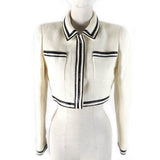 Chanel Vintage Tweed Jacket Cotton Silk 36