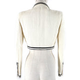Chanel Vintage Tweed Jacket Cotton Silk 36